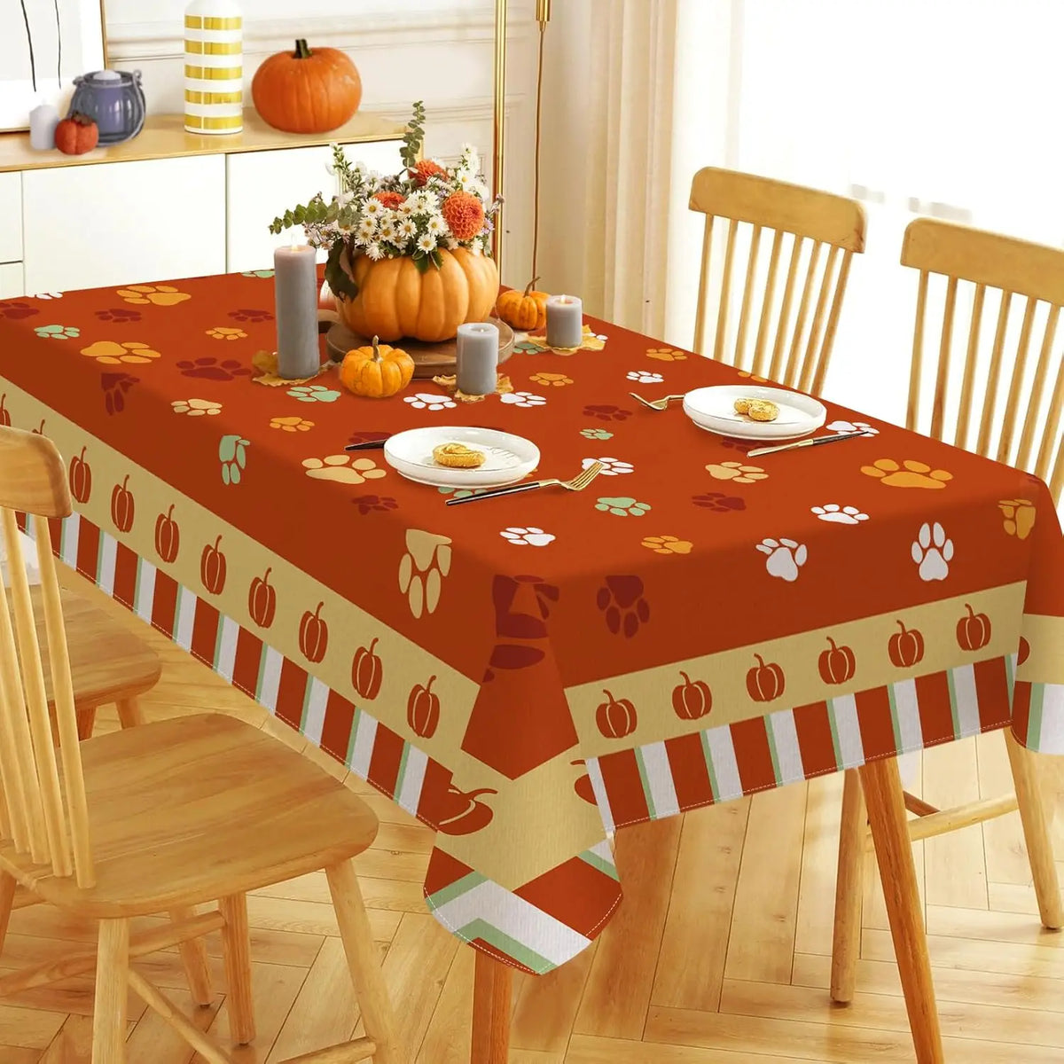 Tablecloth Party Decor Autumn Maple Leaf