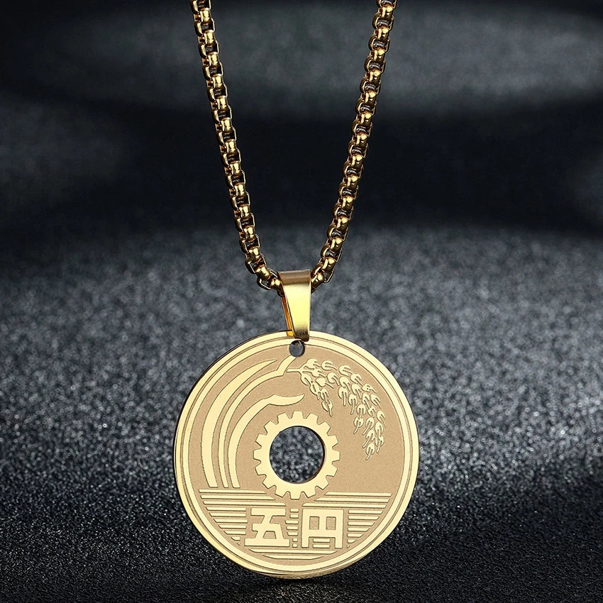 Engraved Star Pendant Necklace