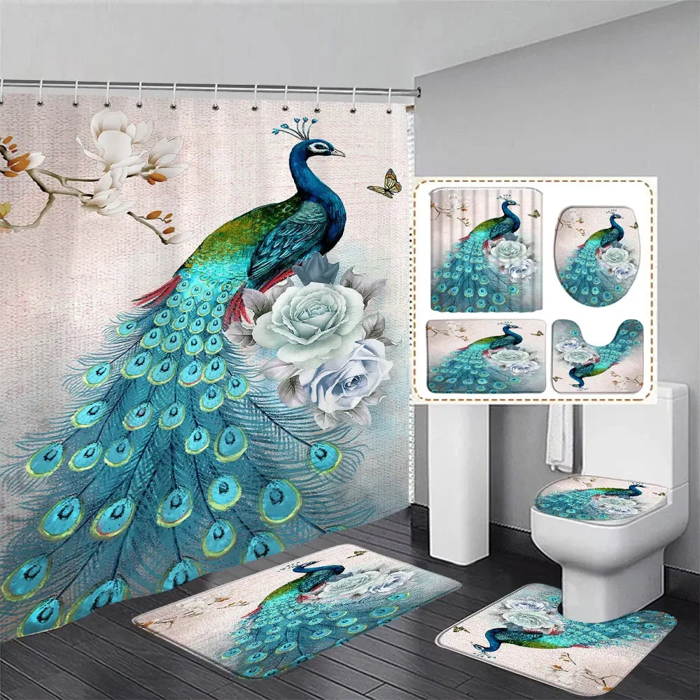 Peacock Bathroom Set