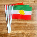 Kurdistan Waving Hand Flag