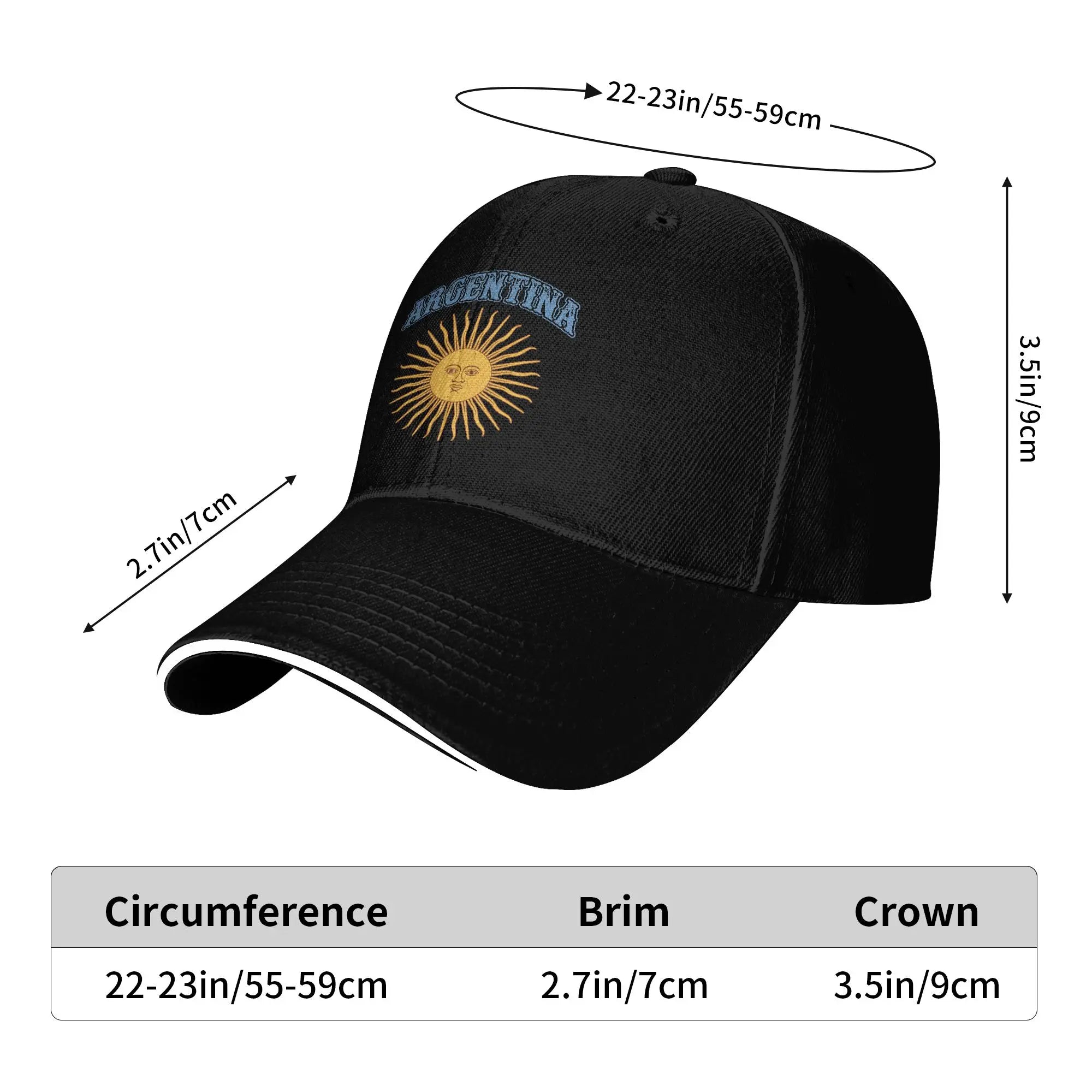 Argentina Hispanic Heritage Month Sun May Argentinian Flag Baseball Cap