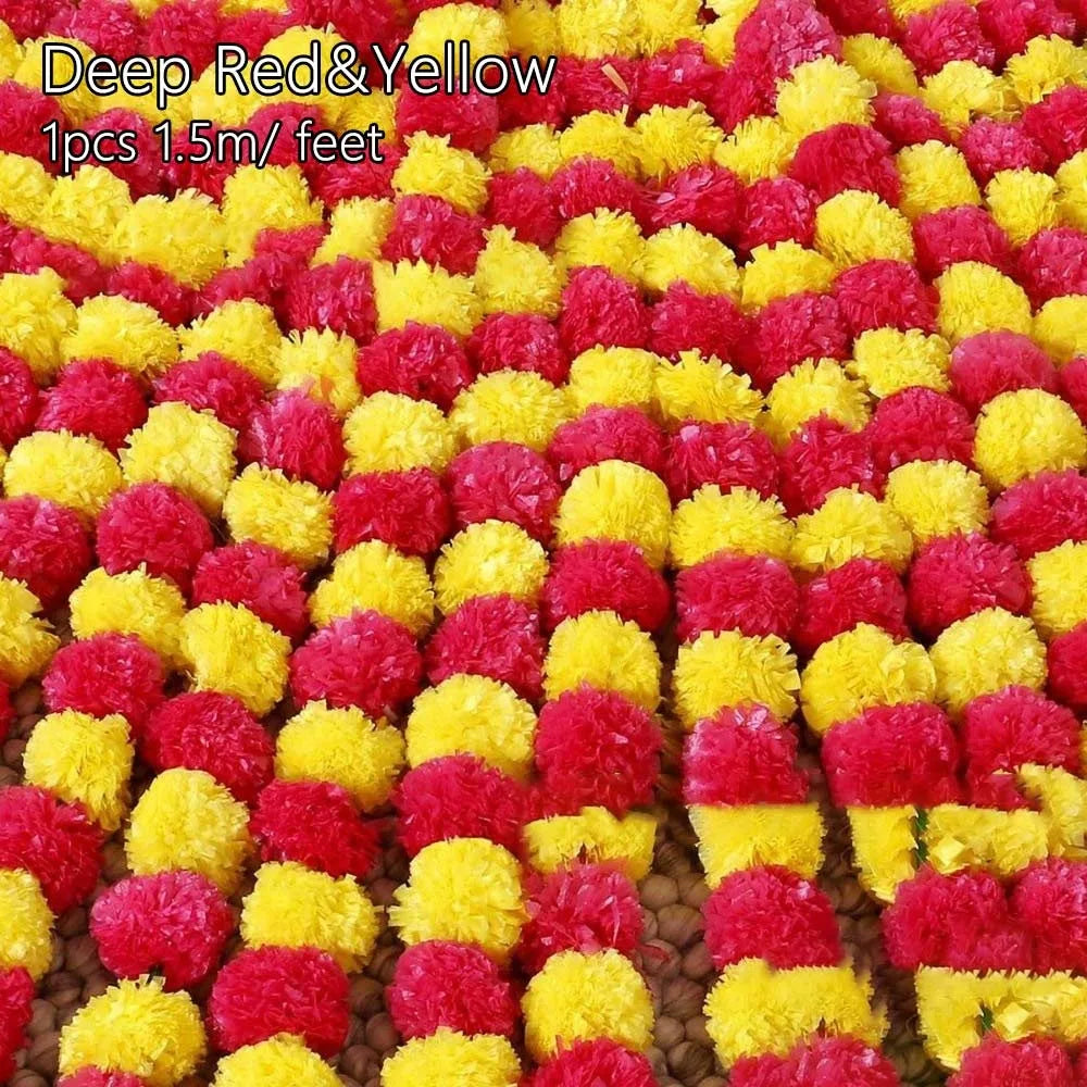 Artificial Marigold Flowers Day of The Dead, and Diwali Home Decor