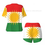 Two piece women's pajama Flag Of Kurdistan