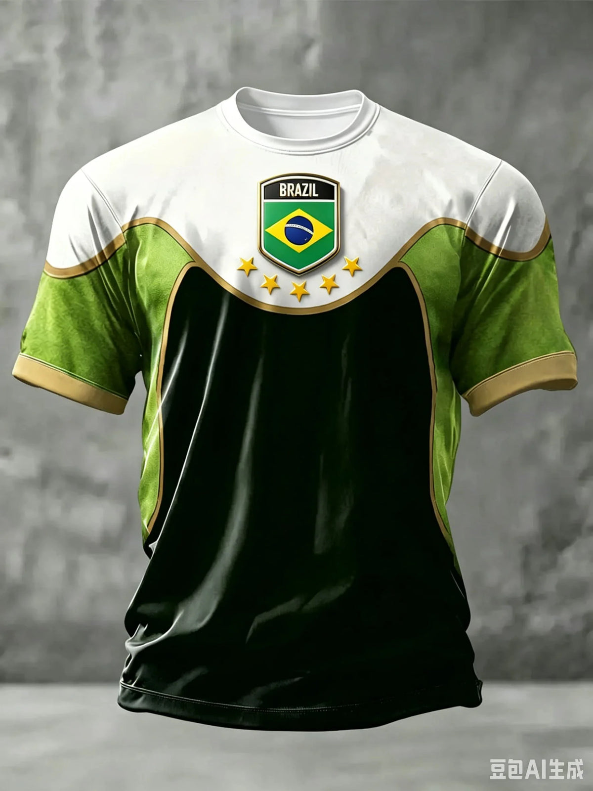 Brazil Savior Christ Pattern Tee