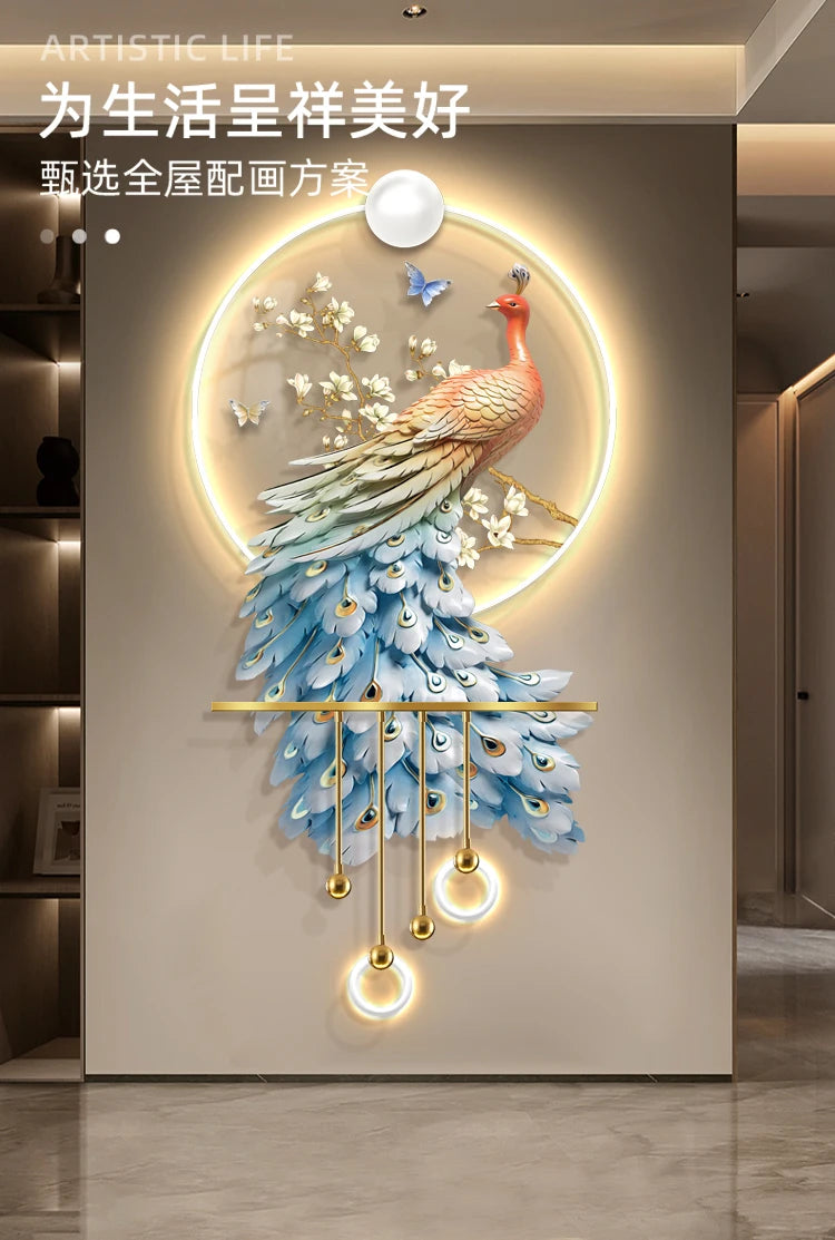 Modern Luxury Peacock Porch Light