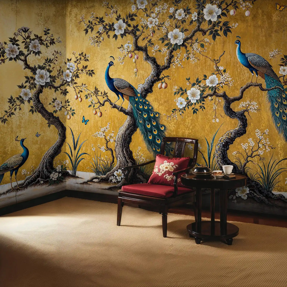 Peacock Mural Wallpaper