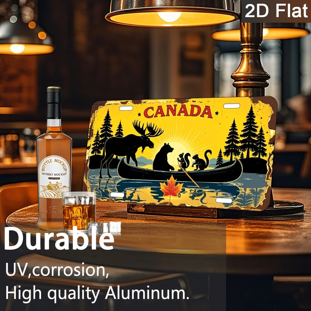 Vintage Canadian Wilderness Metal Sign
