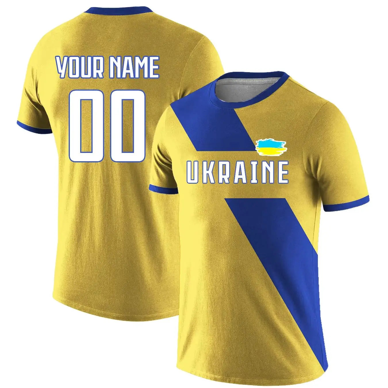 Custom Ukraine National Team Soccer T-shirt