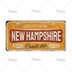 USA License Plate Landmark Metal