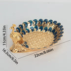 Golden Peacock Decorative Tray