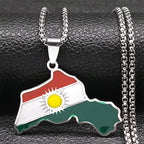 Kurdistan Region Map Necklace