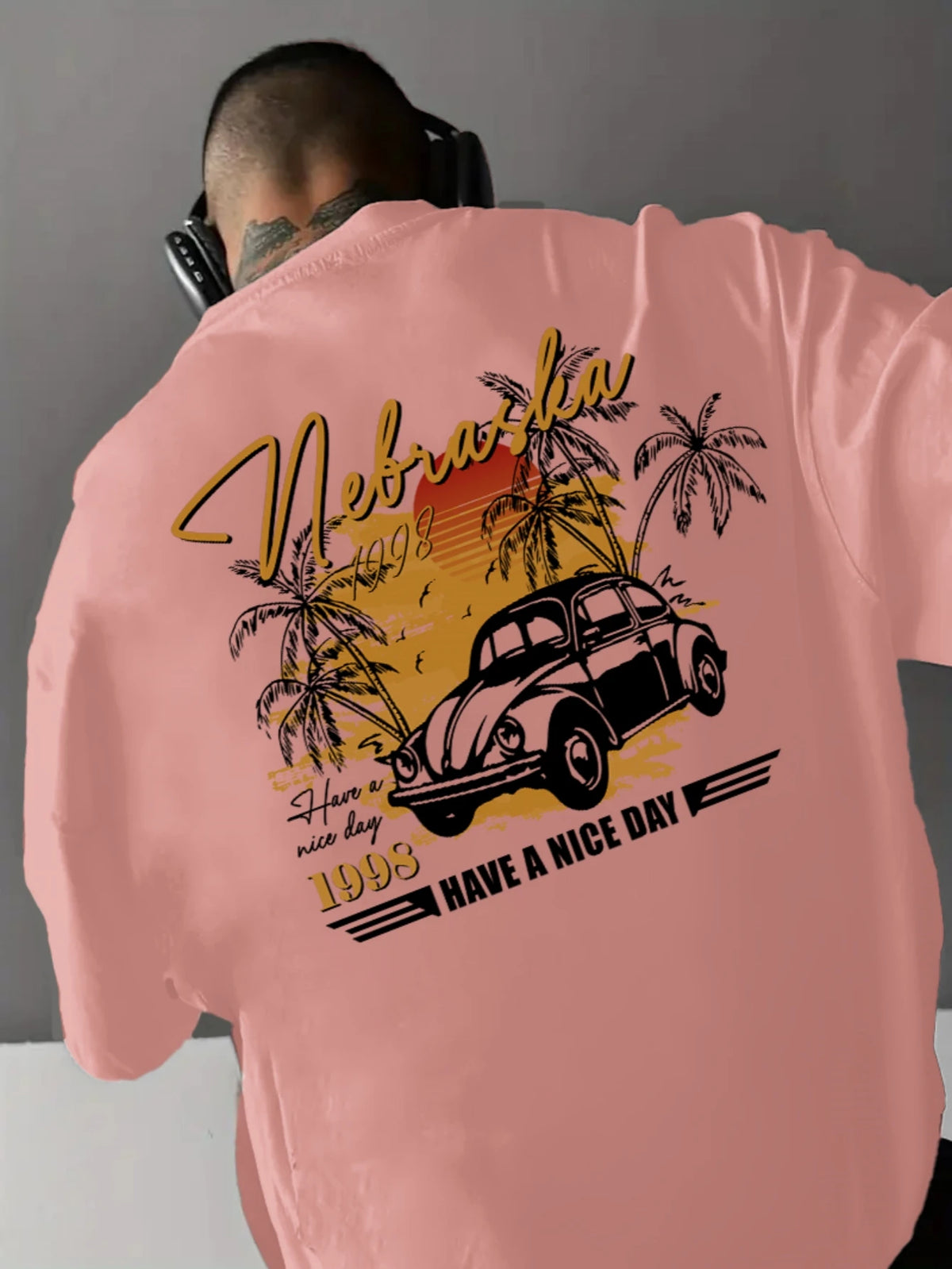 Men T-shirt Nebraska  Streetwear Casual