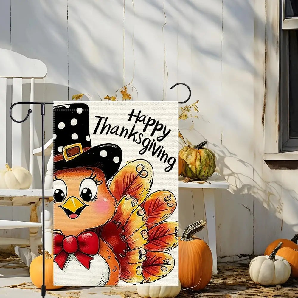 Happy Thanksgiving Garden Flag