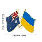 Ukraine Flag Badge with Other Countries