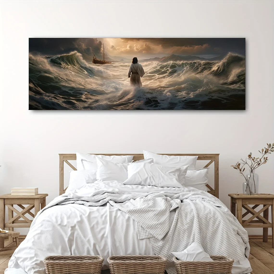 Jesus Walking on Water Canvas Art