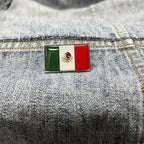 Green White Red Eagle Mexico Flag Badge Brooch Jewelry