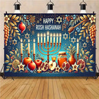Happy Purim Rosh Hashanah Theme Backdrop Jewish New Year Party