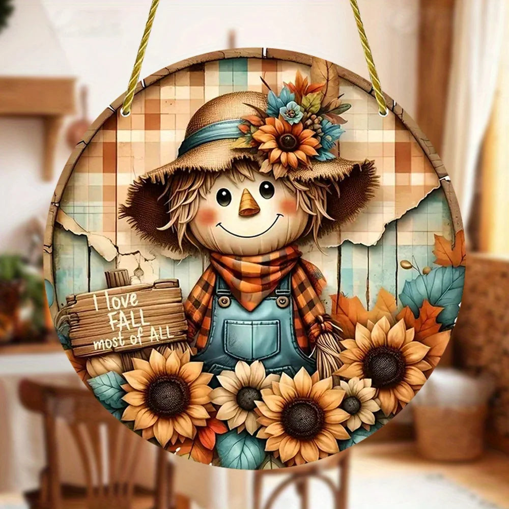Vibrant Fall Pumpkin Acrylic Window Hanging Sun Catcher