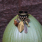 Ethnic Flower Feather Tassel Rings For Women Vintage Antique