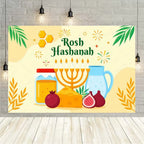 Happy Rosh Hashanah Backdrop Jewish New Year