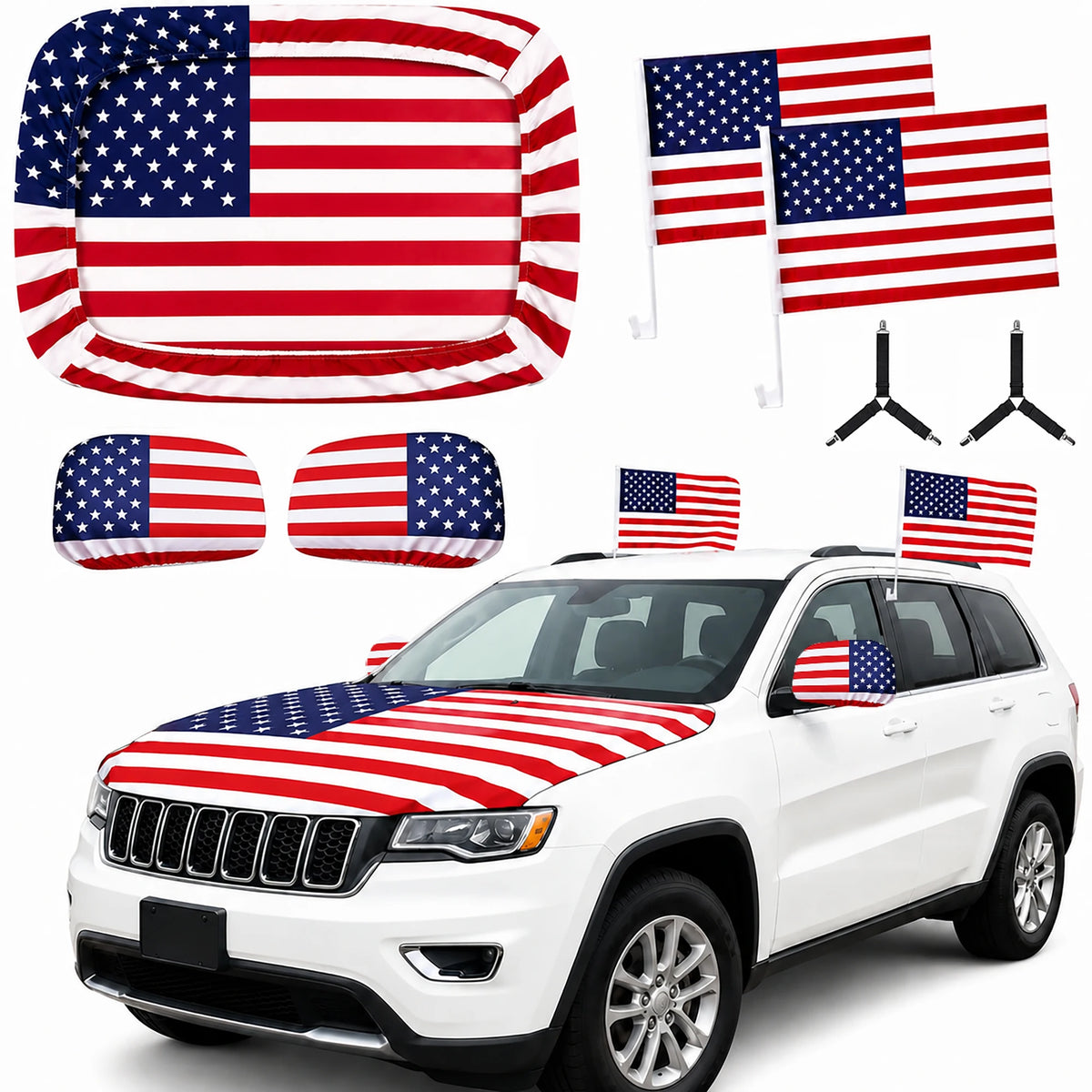 USA Car Hood Cover