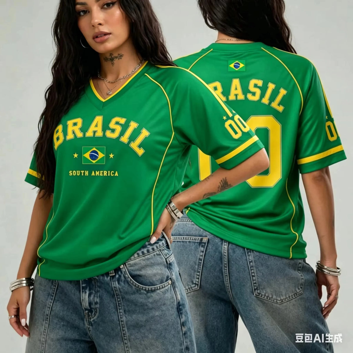 Men Women Brasil Soccer T Shirt