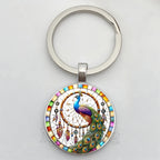 Beautiful Colorful Peacock Keychain