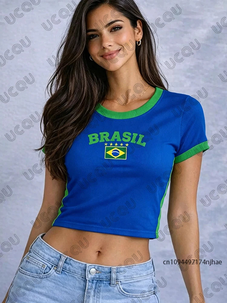 Brazilian Flag Slim Fit Tee