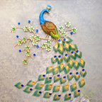 European Peacock Wall Clock