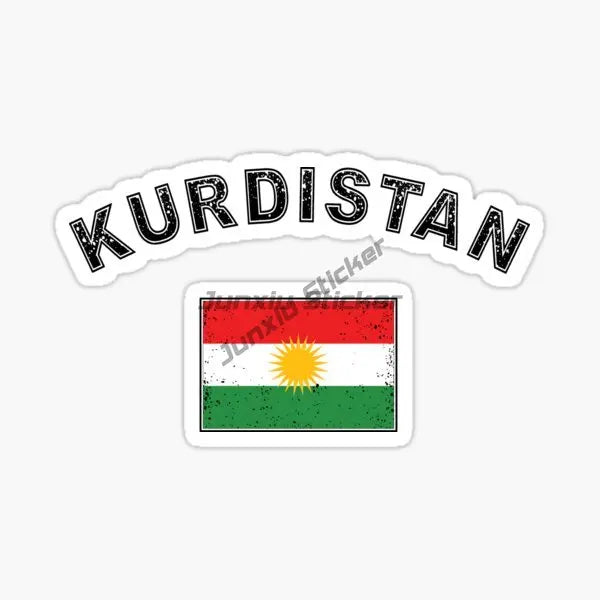 Kurdistan Map National Flag and Emblem Sticker