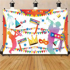 Happy Purim Rosh Hashanah Theme Backdrop Jewish New Year Party