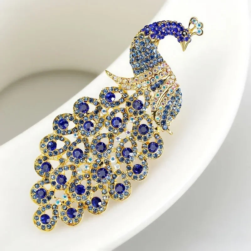 Luxury Peacock Feather Brooch