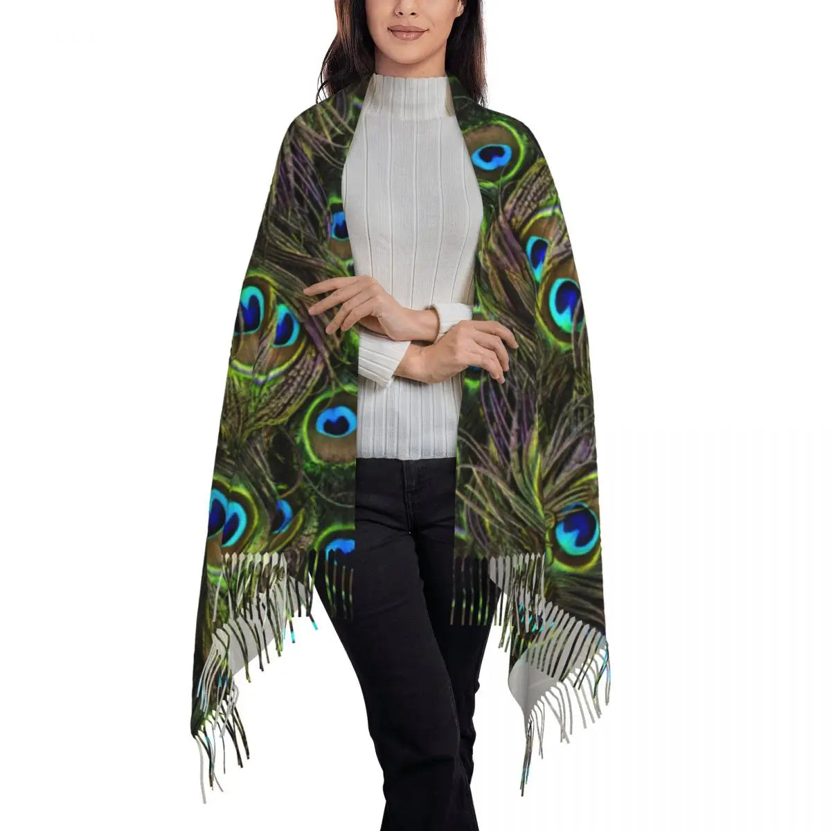 Ladies Long Peacock Cute And Beautiful Scarves