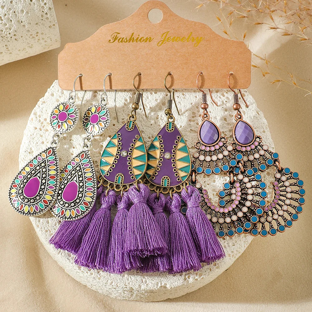 Vintage Ethnic Dangle Hanging Drop Earrings