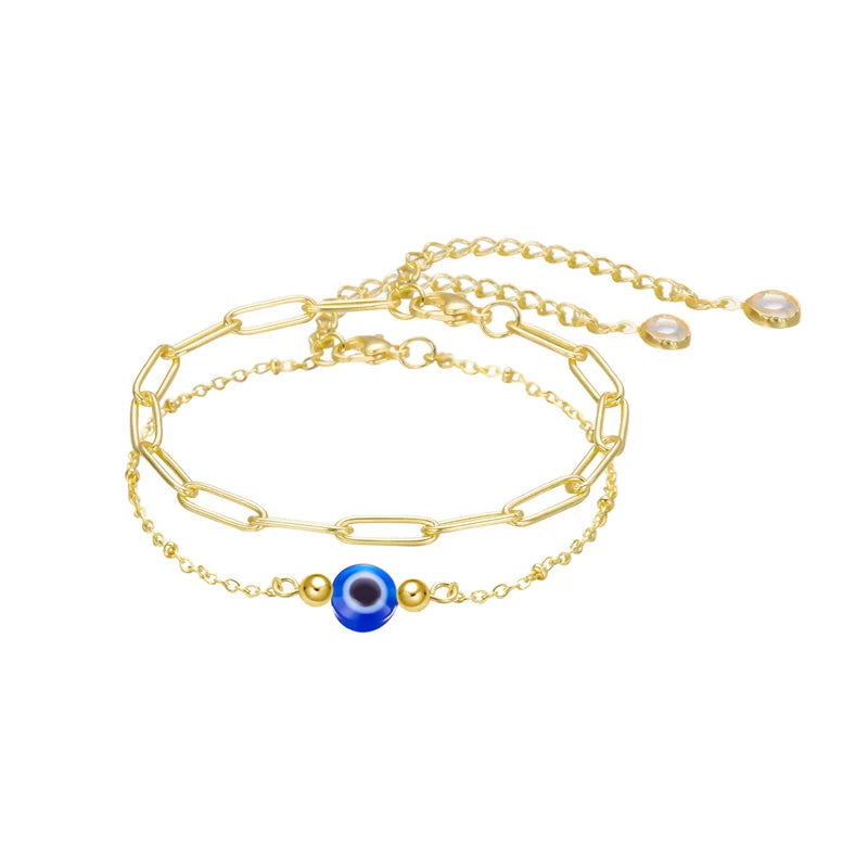 Gold Zircon Evil Eye