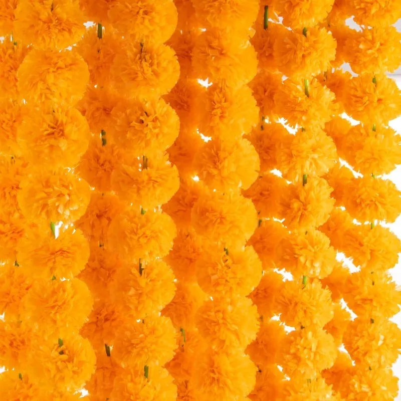 Artificial Marigold Flowers Day of The Dead, and Diwali Home Decor