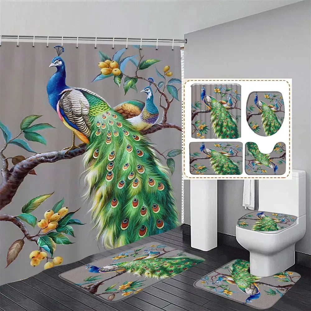 Peacock Bathroom Set