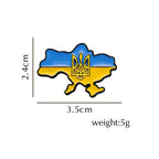Ukraine Flag Map Pin