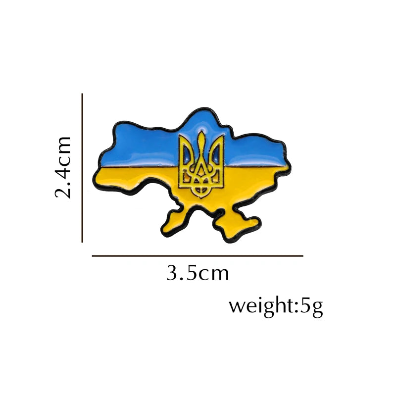 Ukraine Flag Map Pin