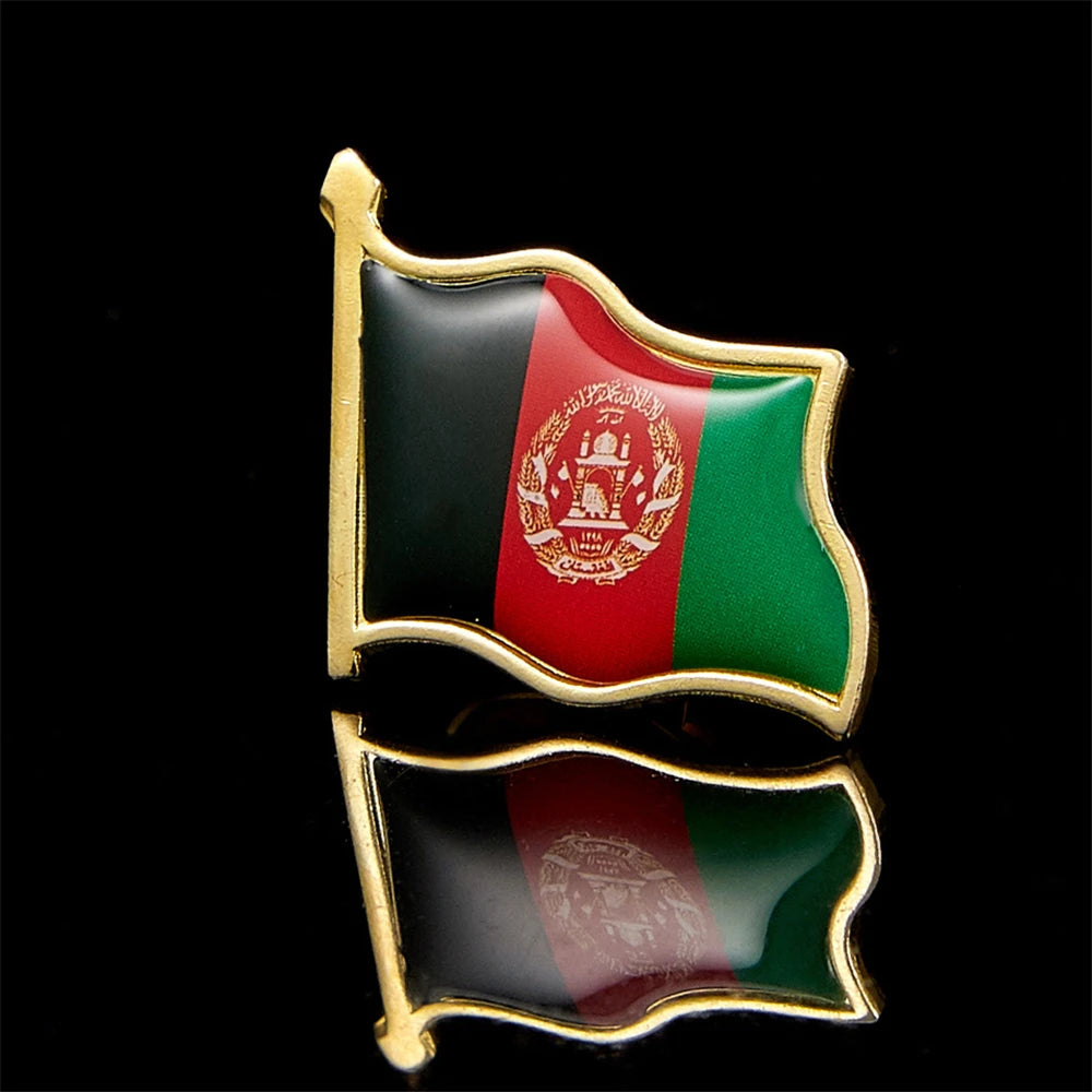Afghanistan National Flag Metal Patriotism Pin
