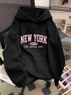 Letter Pattern Hoodie NEW YORK