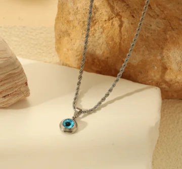 Gold Zircon Evil Eye