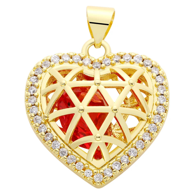Gold Plated Handmade Colorful Star Of David Charms