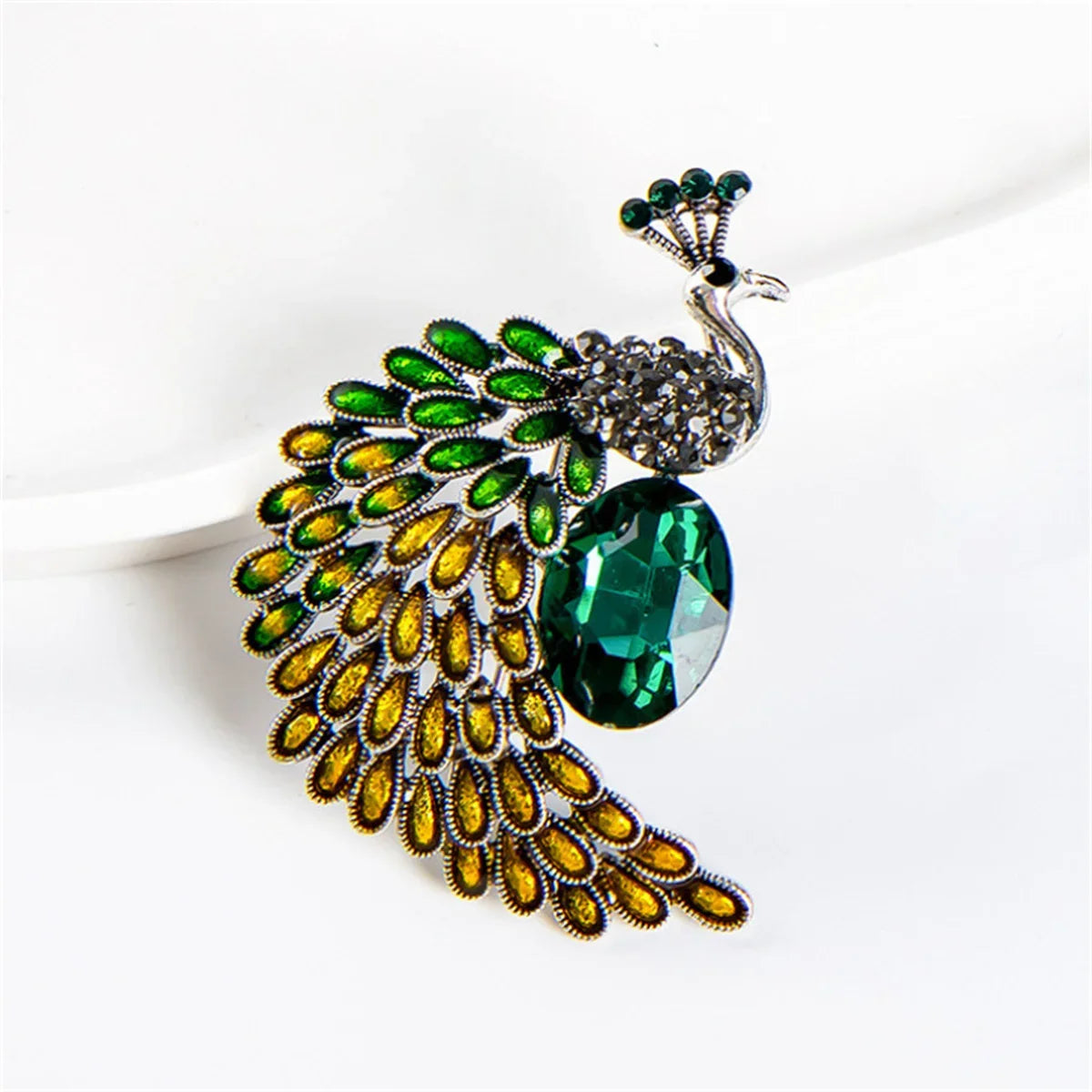 Personalized Peacock Brooch Beautiful and Elegant Pin