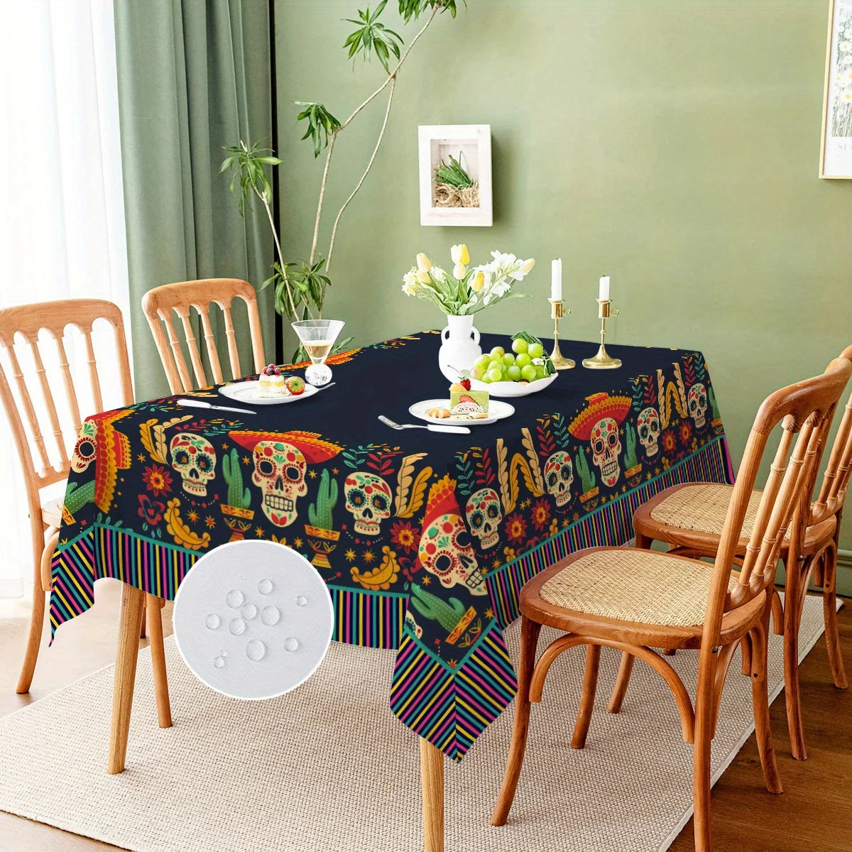 Skull Tablecloth Decor