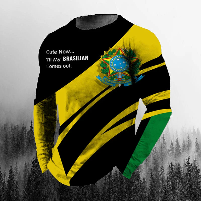 Brazil Flag 3D Print Tee