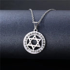 Jewish Magen Star of David Sterling Necklace