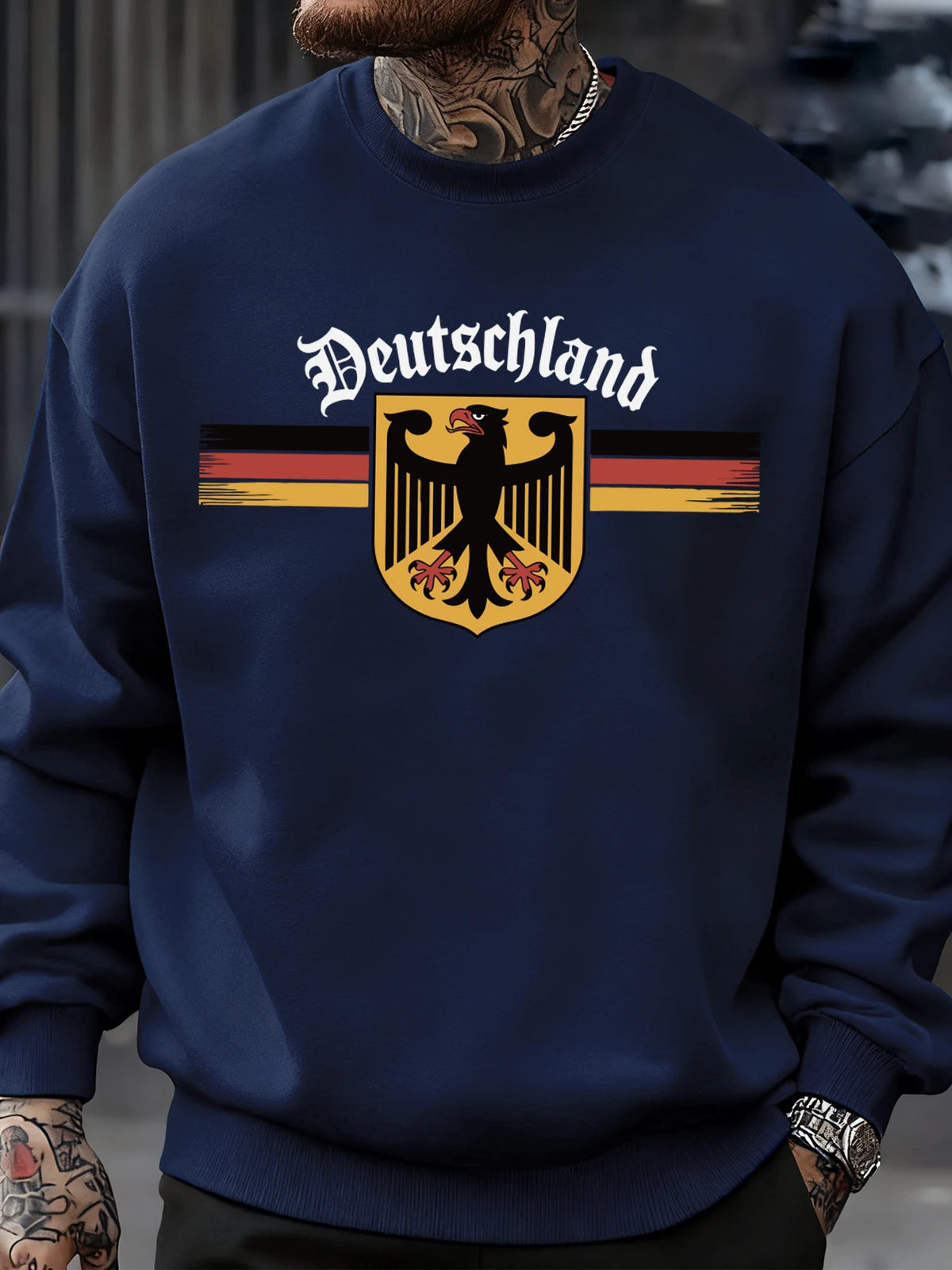 Deutschland National Emblem Printed Sweatshirt