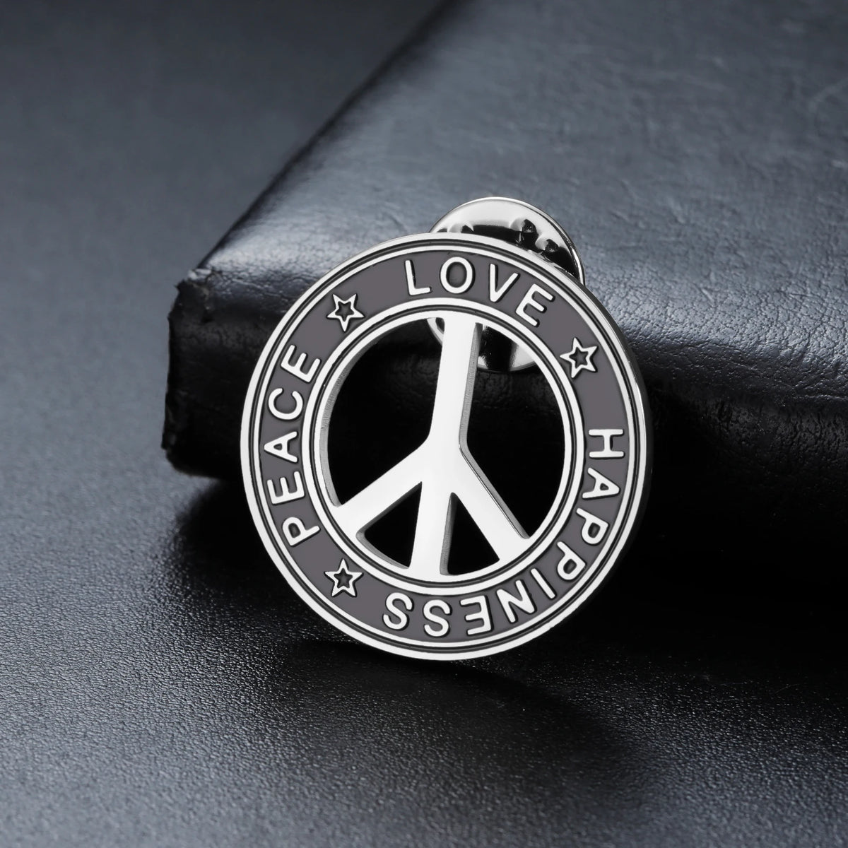 Teamer Love Peace Symbol Brooch Lapel Pin