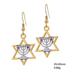 LIKGREAT Hanukkah Menorah Candles Drop Earrings